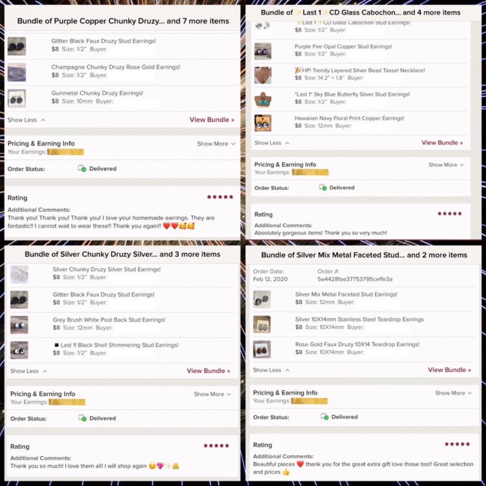 Blueberry Faux Druzy Teardrop Stainless Earrings - Picture 13 of 14